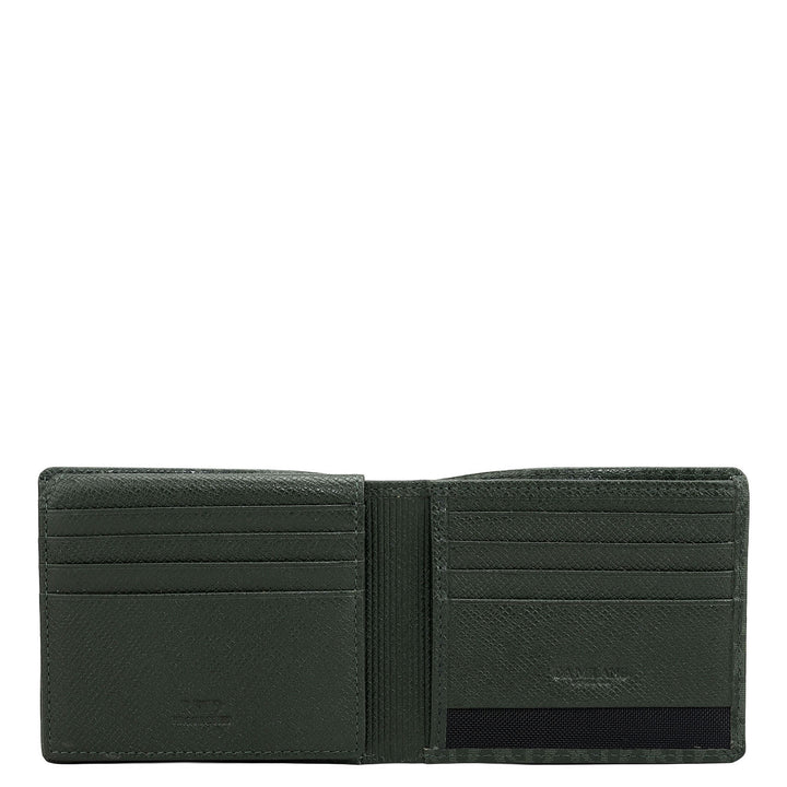 Petrol Green Bifold Leather Mens Wallet