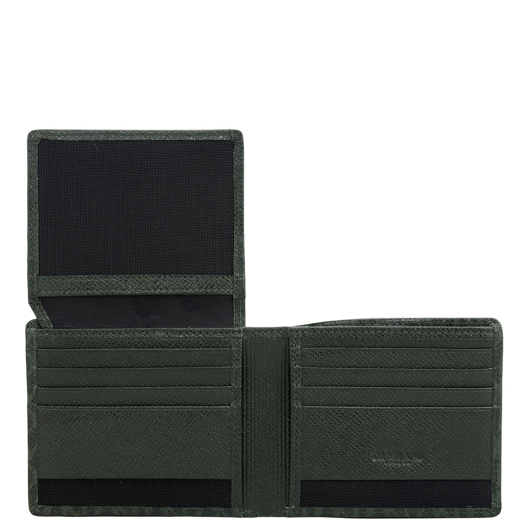 Petrol Green Bifold Leather Mens Wallet