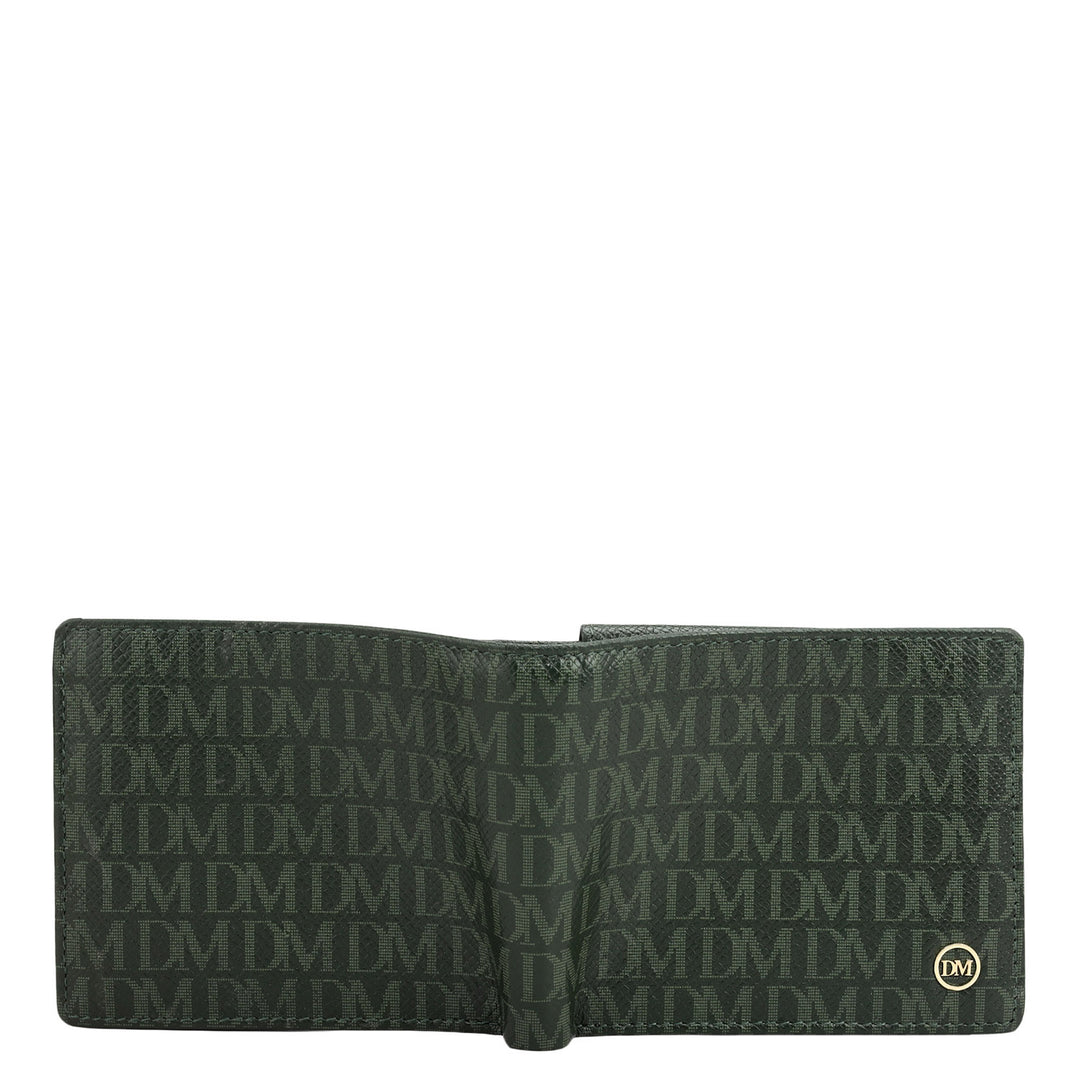 Petrol Green Bifold Leather Mens Wallet