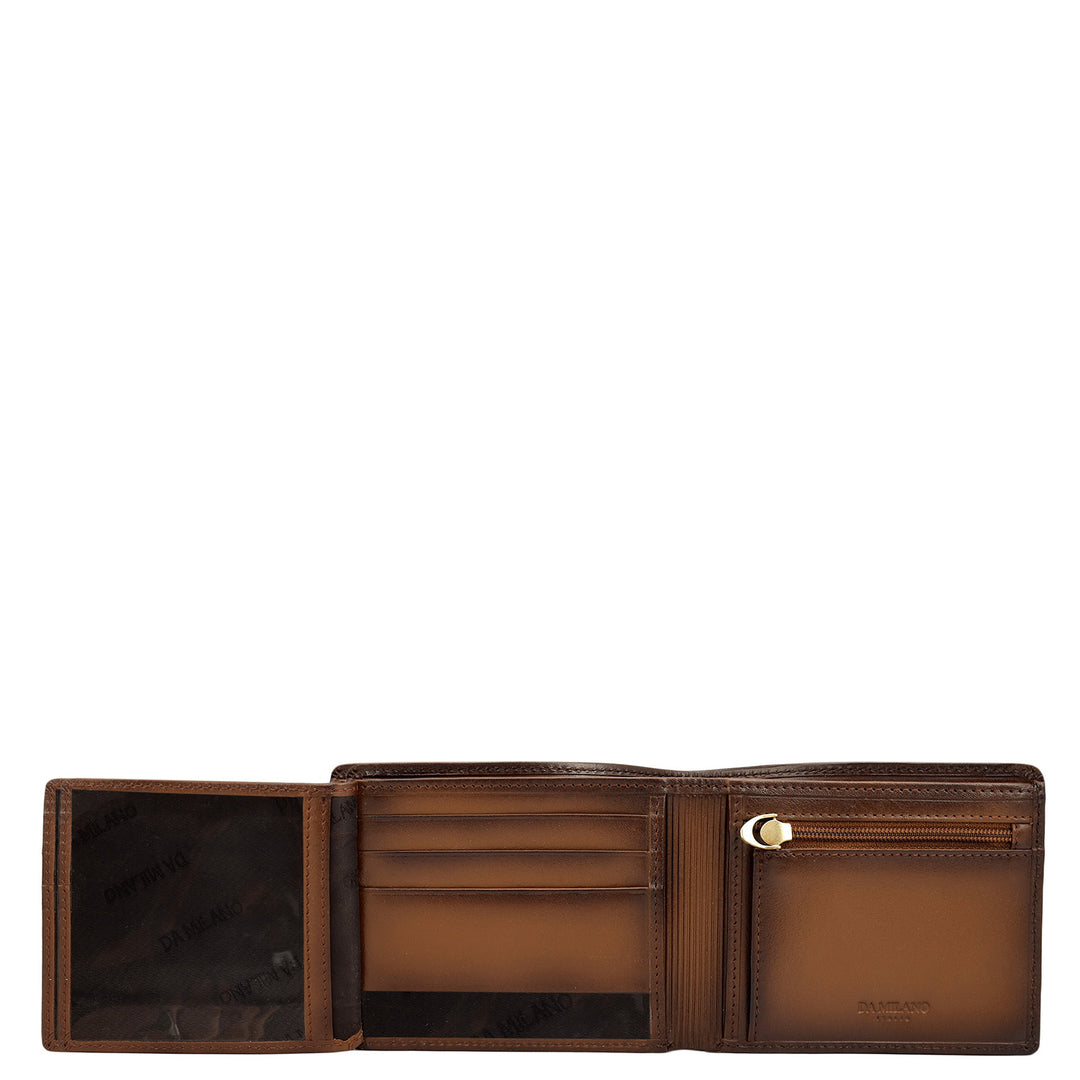 Cognac Bifold Leather Mens Wallet