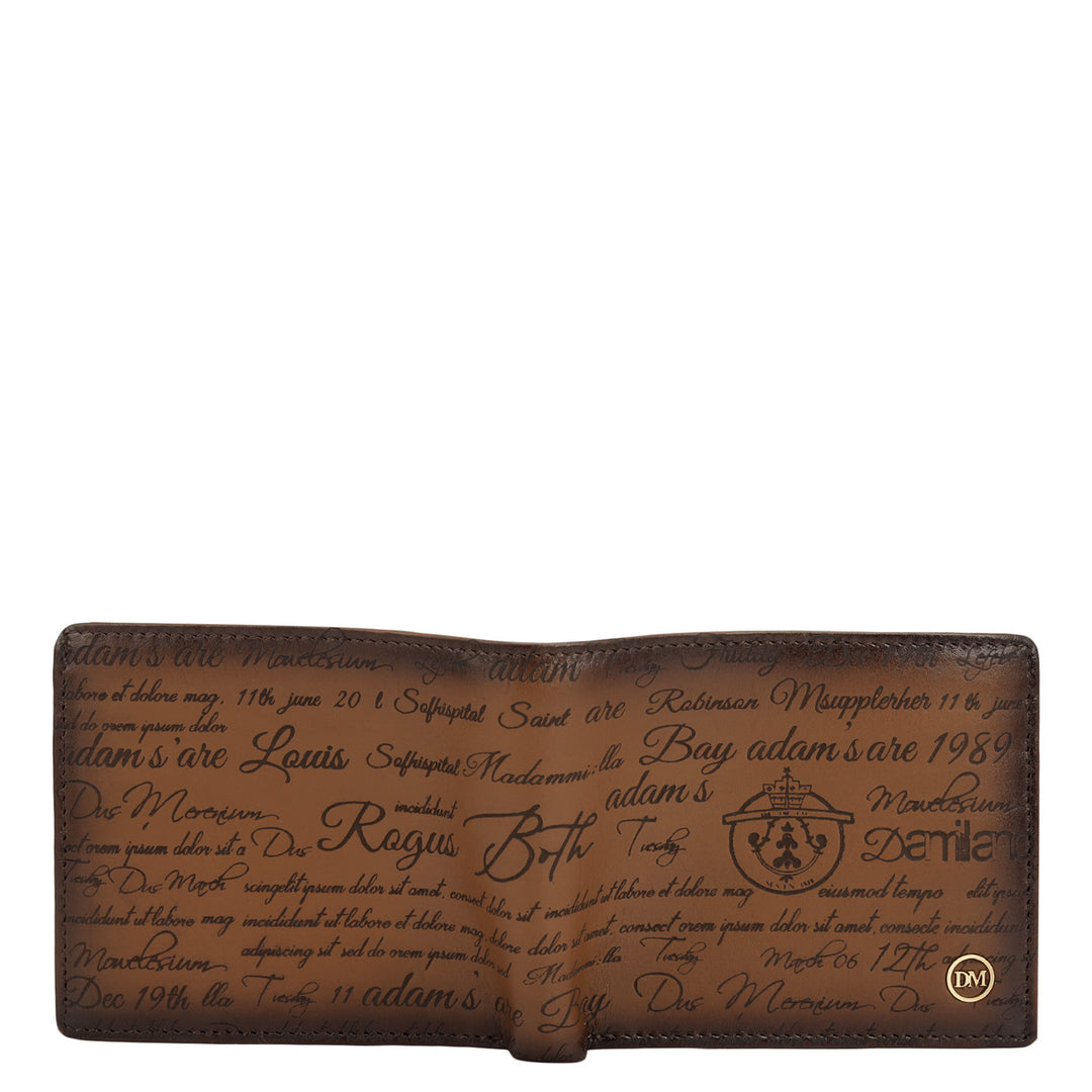 Cognac Bifold Leather Mens Wallet