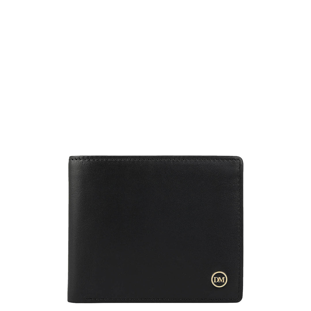Black Bifold Leather Mens Wallet