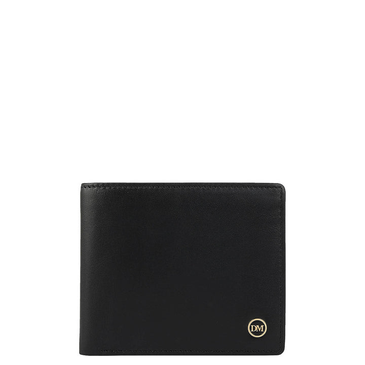 Black Bifold Leather Mens Wallet
