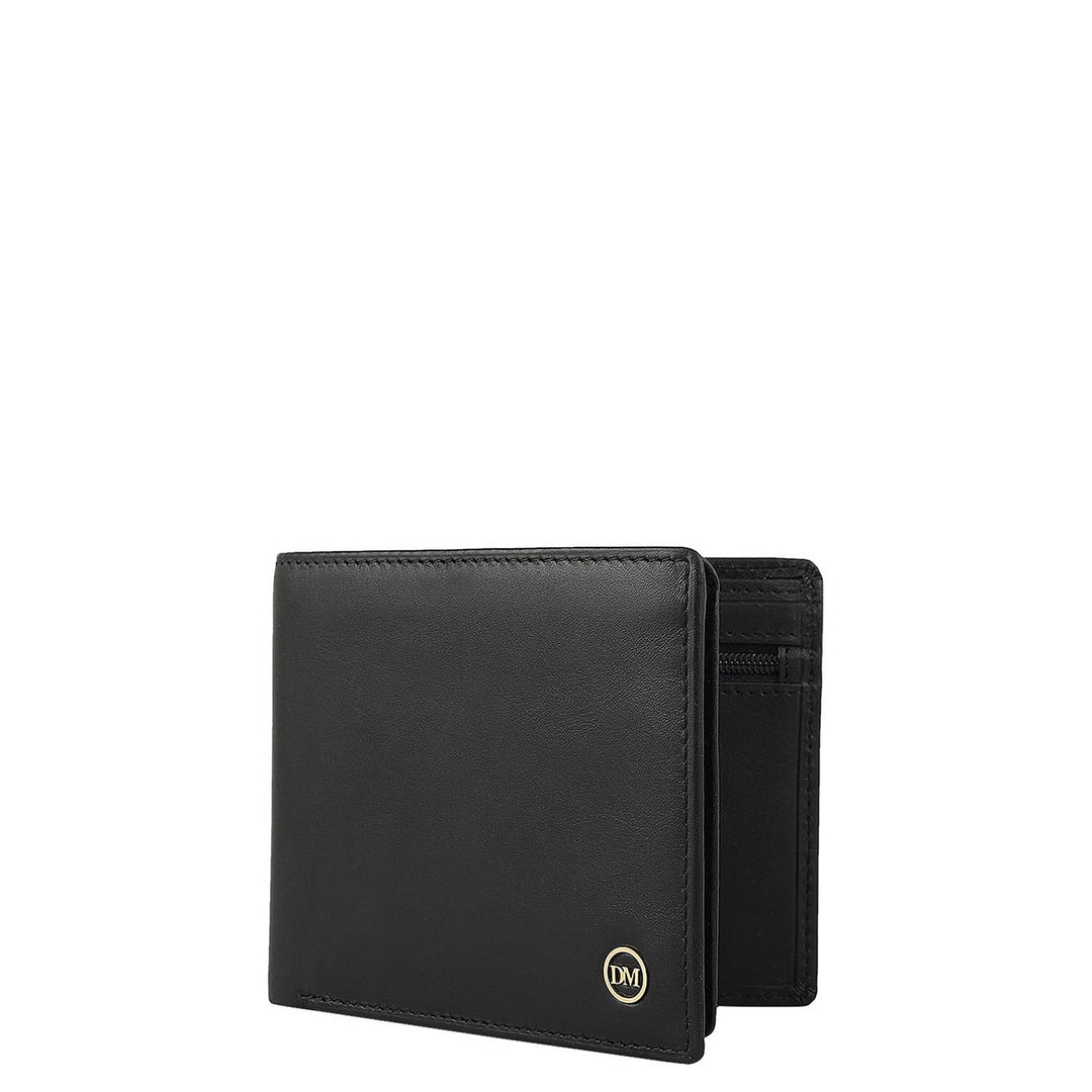 Black Bifold Leather Mens Wallet