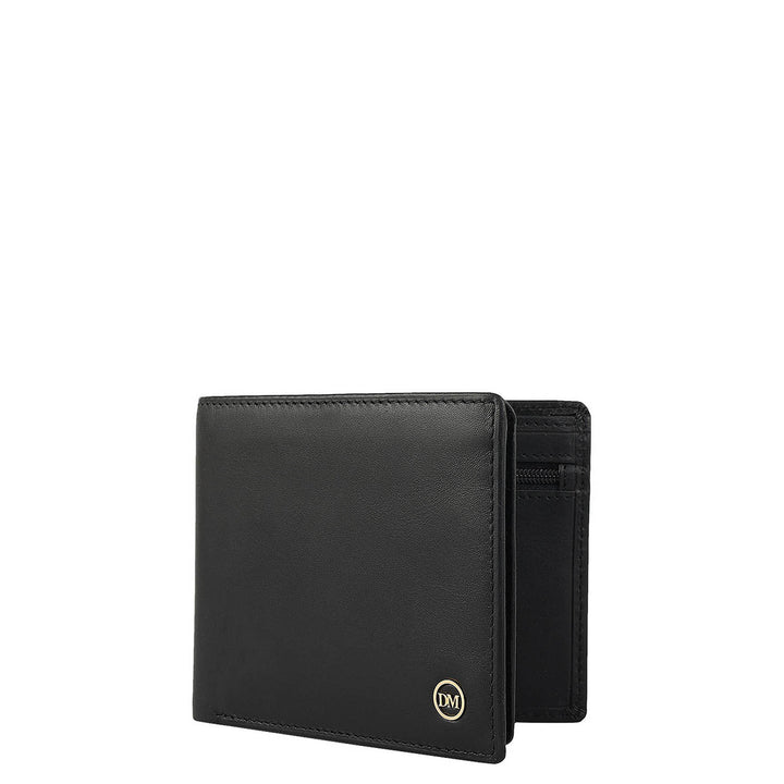 Black Bifold Leather Mens Wallet