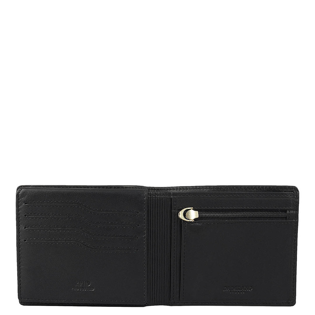Black Bifold Leather Mens Wallet
