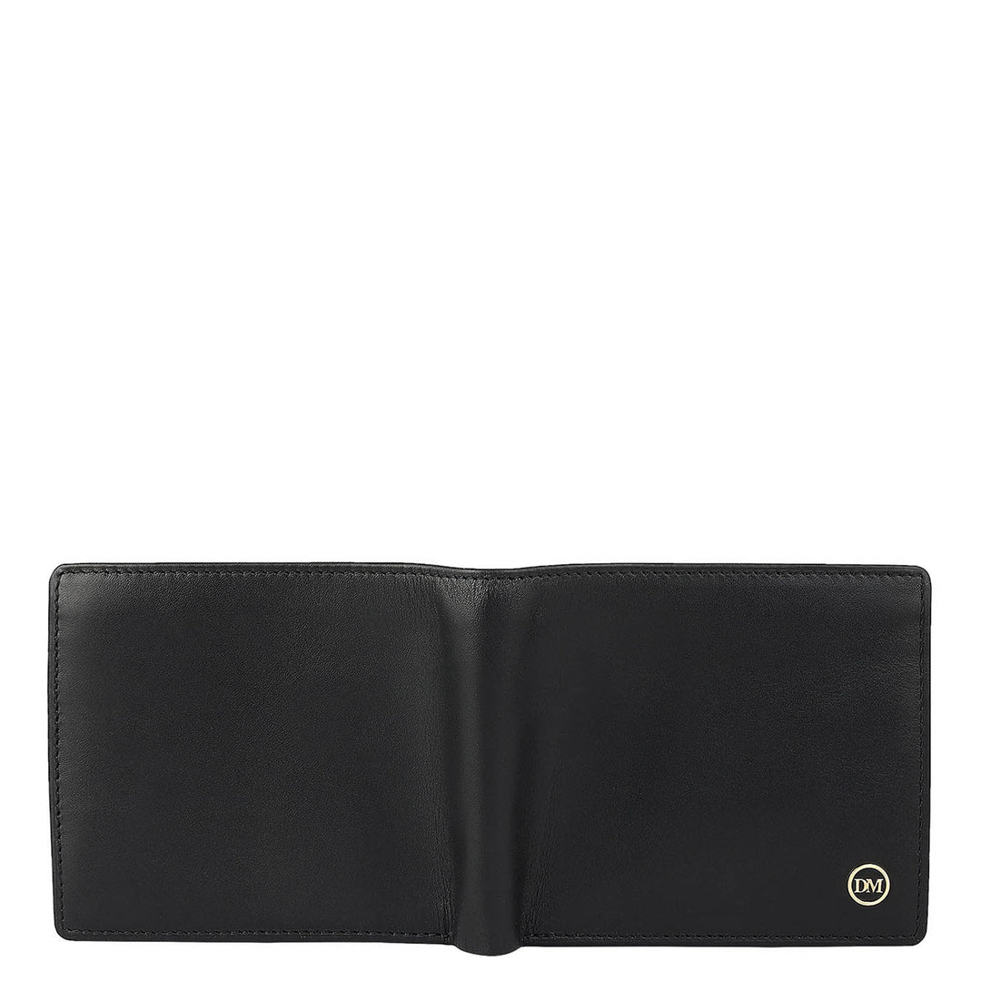 Black Bifold Leather Mens Wallet