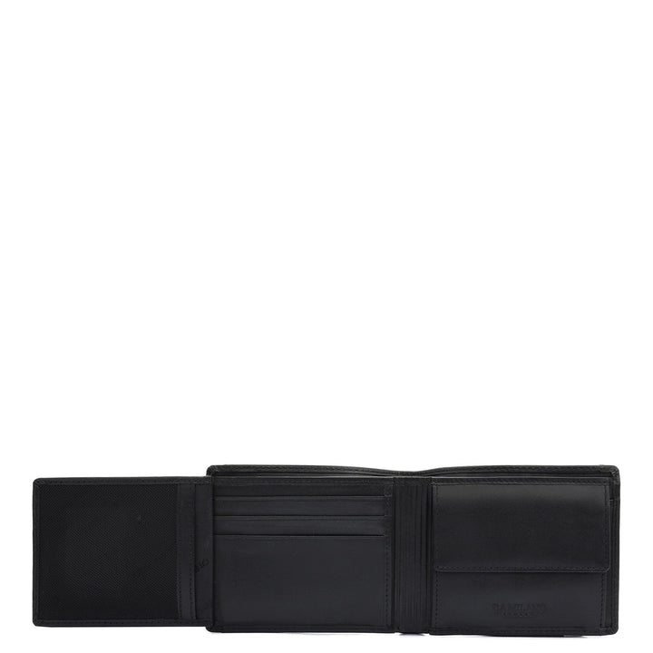 Black Bifold Leather Mens Wallet