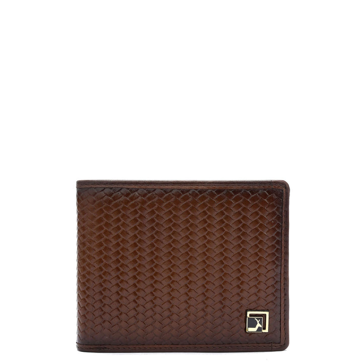 Cognac Bifold Leather Mens Wallet