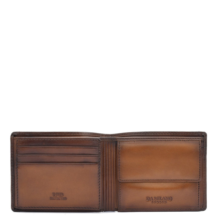 Cognac Bifold Leather Mens Wallet