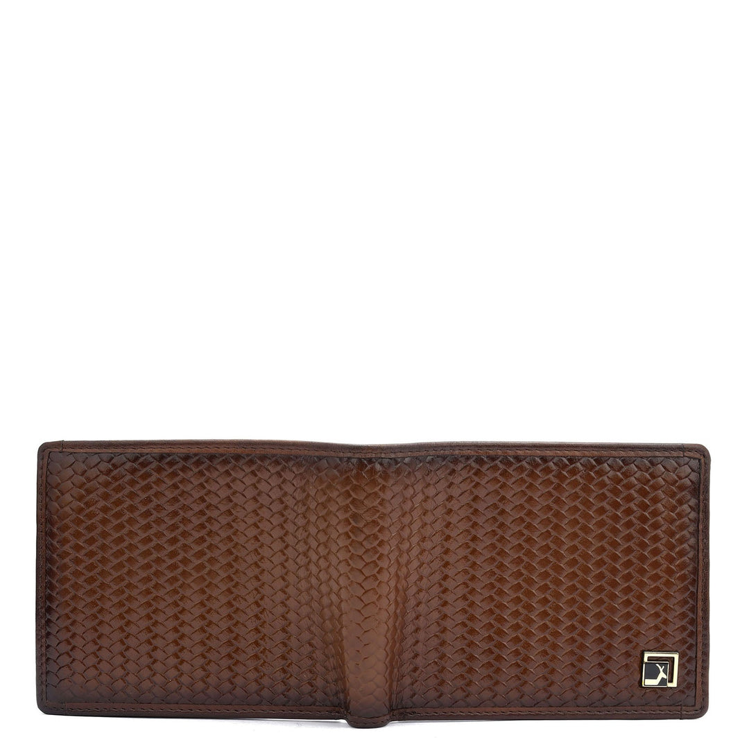 Cognac Bifold Leather Mens Wallet