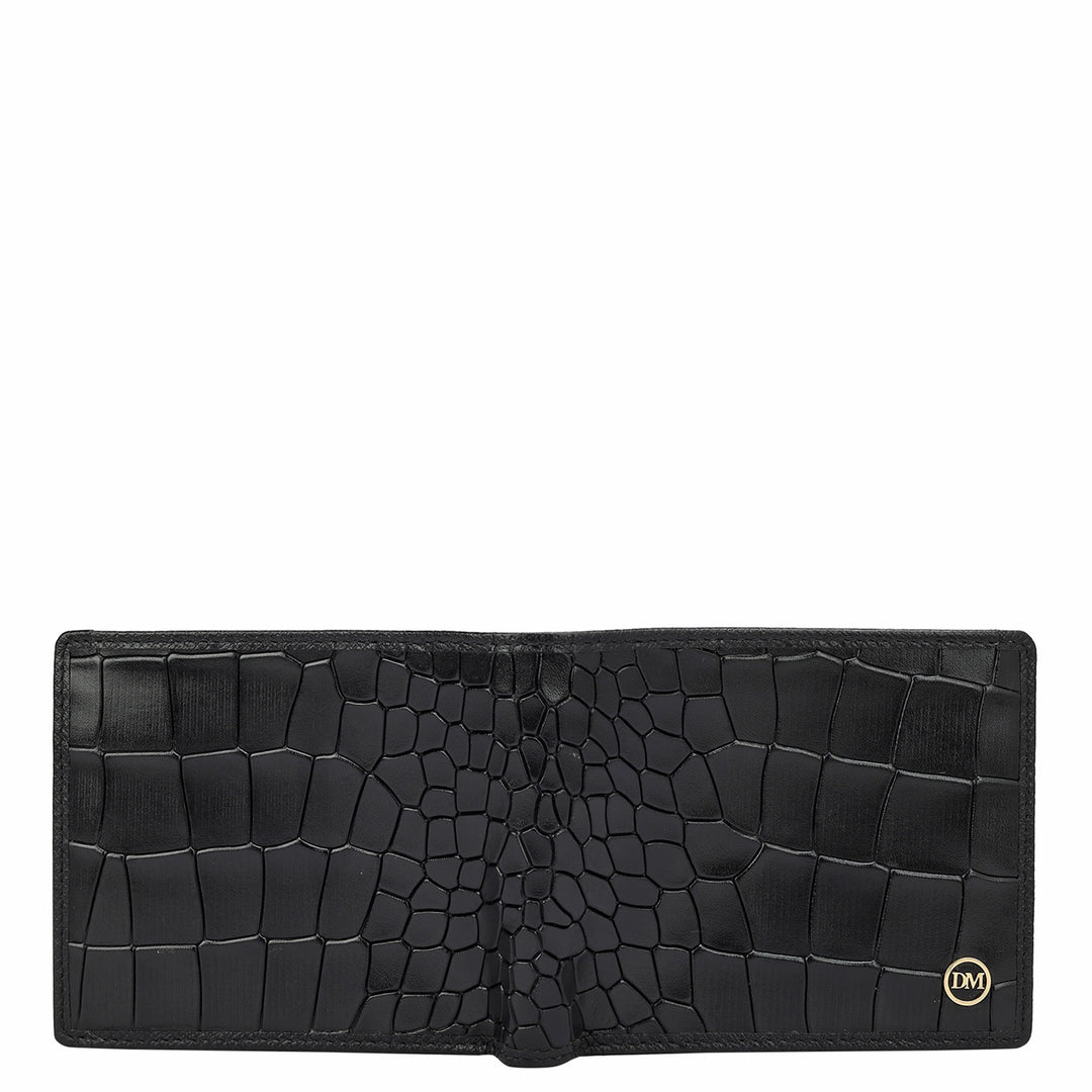 Black Bifold Leather Mens Wallet