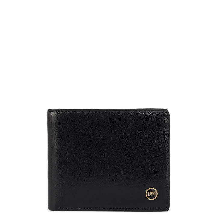 Black Bifold Leather Mens Wallet