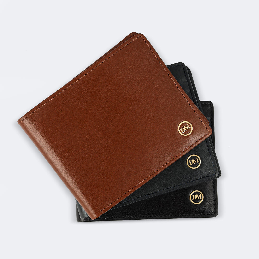 Cognac Bifold Leather Mens Wallet