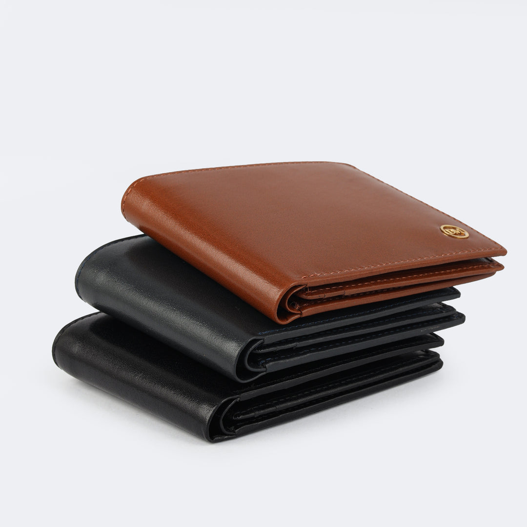 Black Bifold Leather Mens Wallet