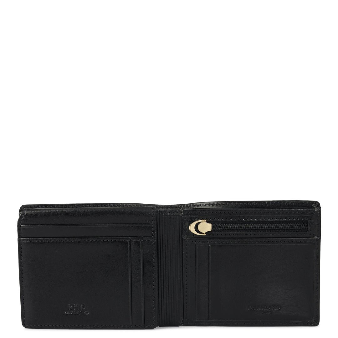 Black Bifold Leather Mens Wallet