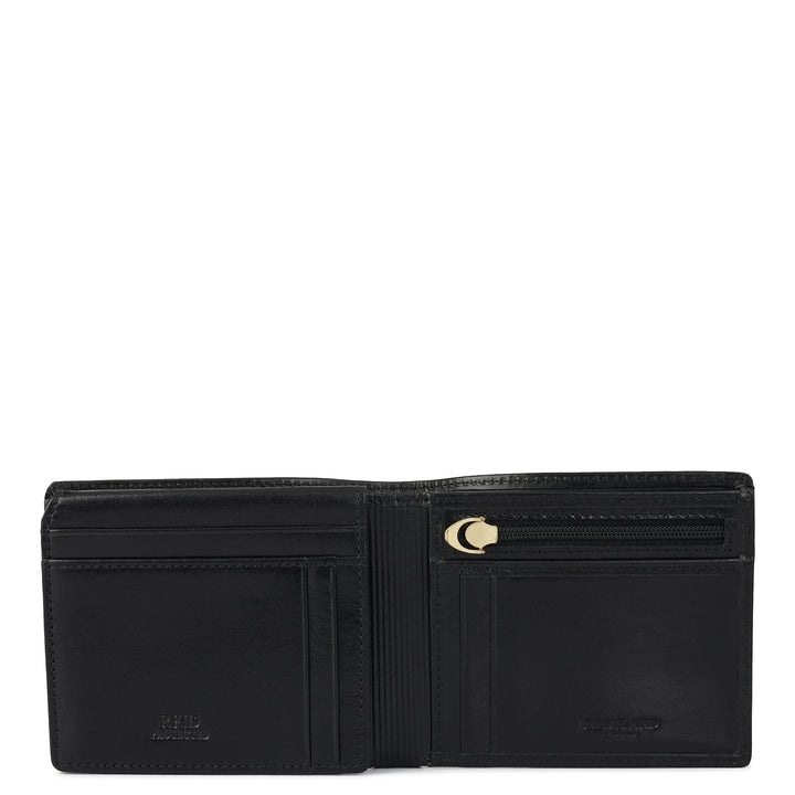 Black Bifold Leather Mens Wallet