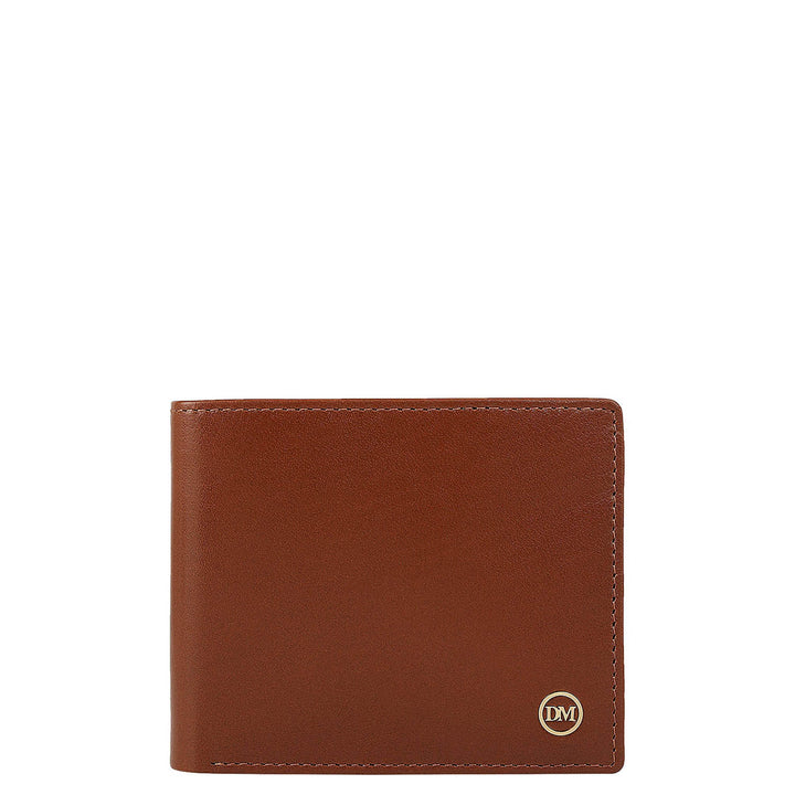 Cognac Bifold Leather Mens Wallet