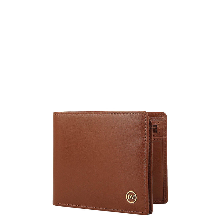 Cognac Bifold Leather Mens Wallet
