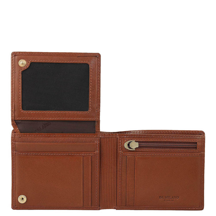 Cognac Bifold Leather Mens Wallet