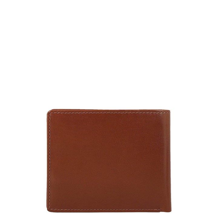Cognac Bifold Leather Mens Wallet