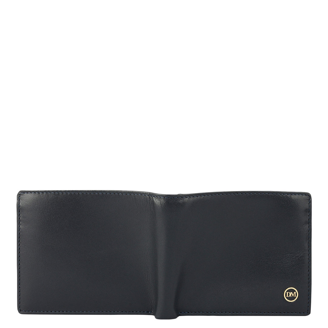 Navy Bifold Leather Mens Wallet