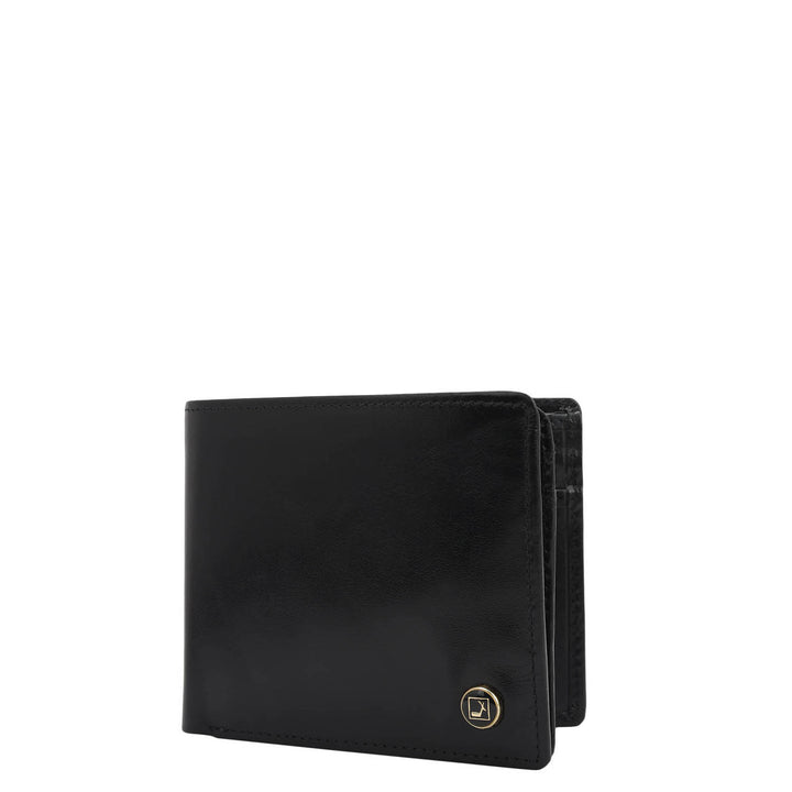 Black Bifold Leather Mens Wallet