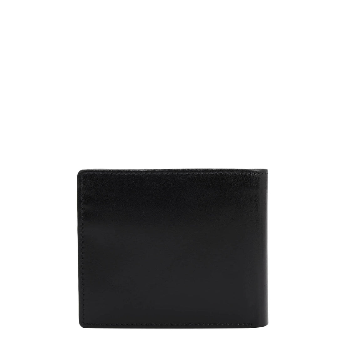 Black Bifold Leather Mens Wallet