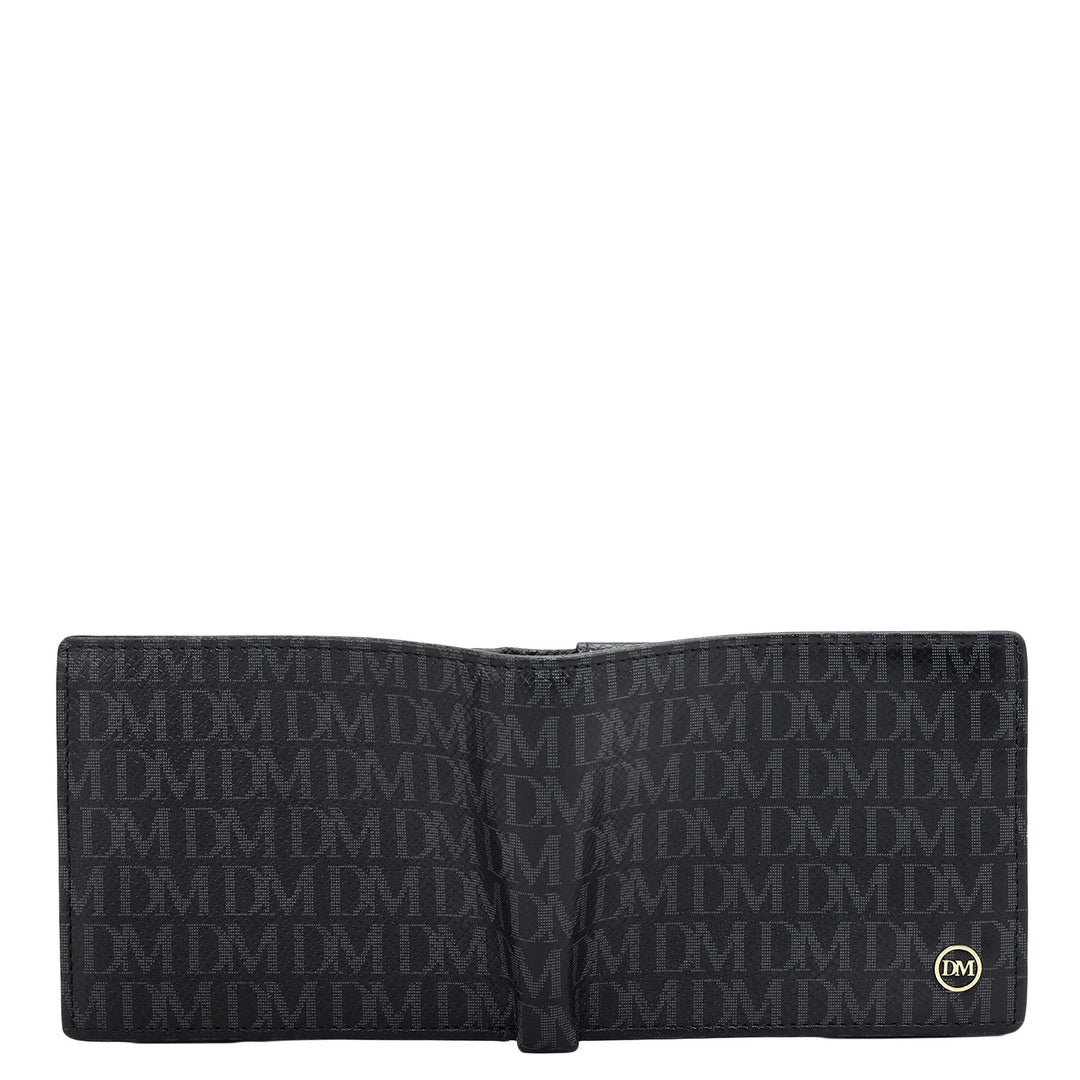 Black Bifold Leather Mens Wallet