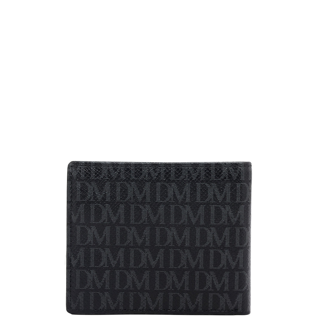Black Bifold Leather Mens Wallet