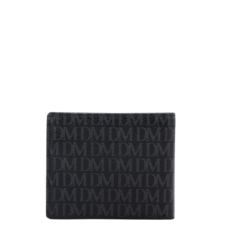 Black Bifold Leather Mens Wallet