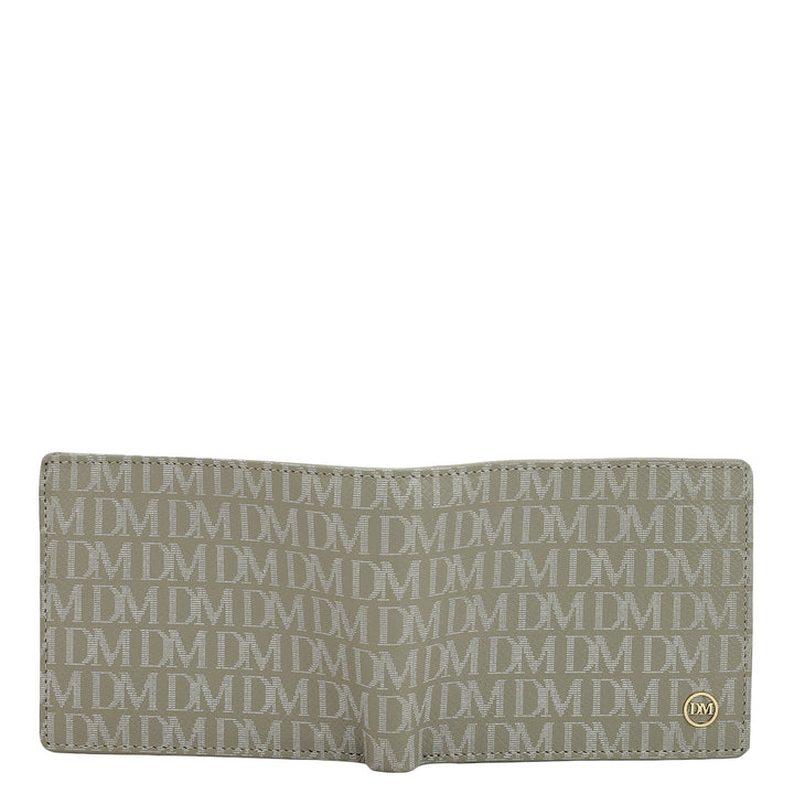 Stone Grey Bifold Leather Mens Wallet