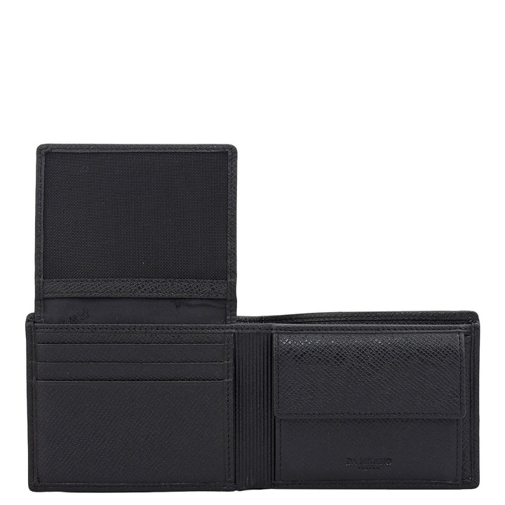 Black Bifold Leather Mens Wallet