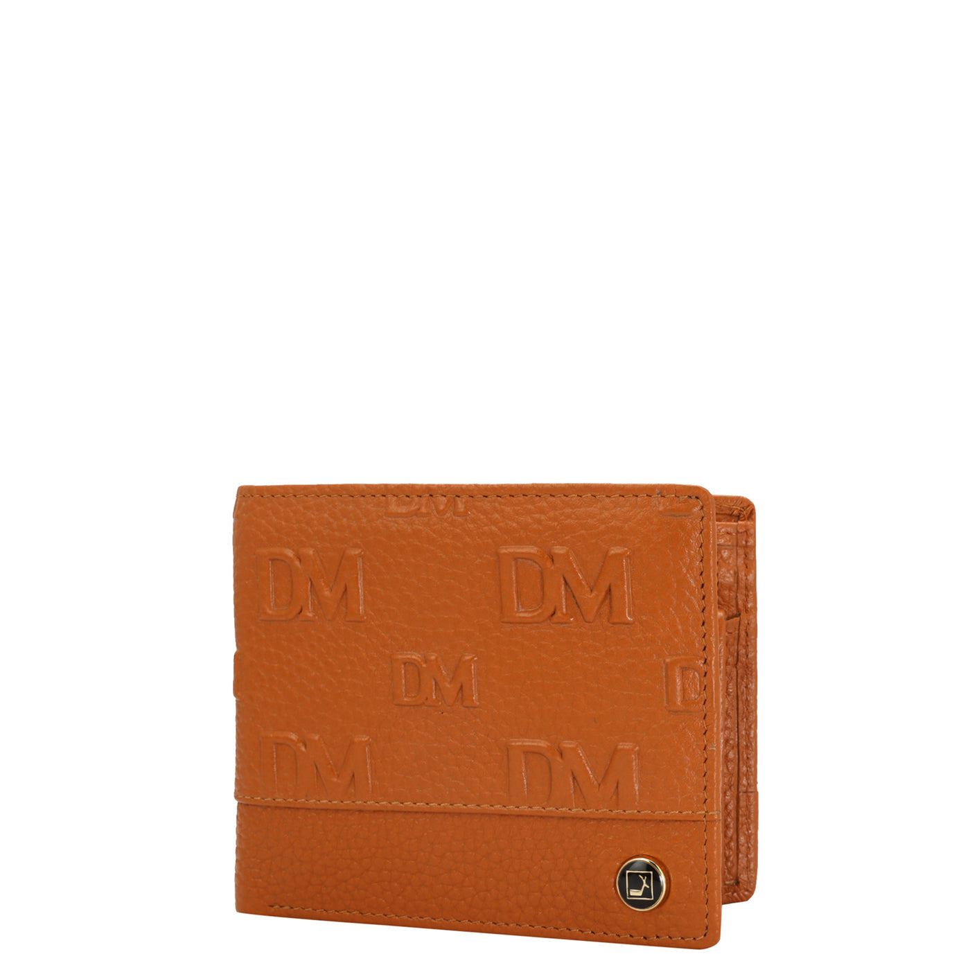 Monogram Wax Leather Mens Wallet - Orange