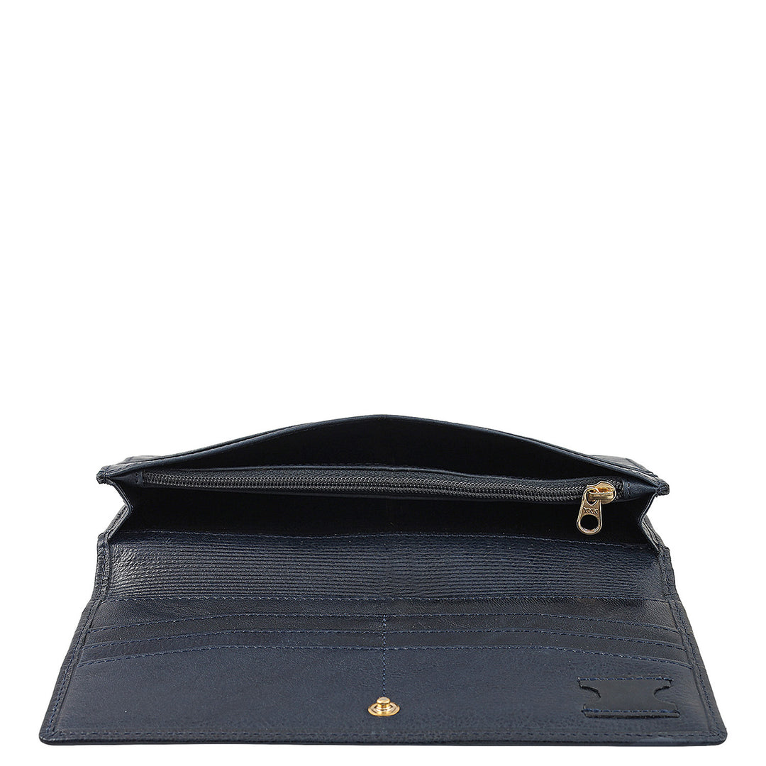 Navy Bifold Leather Mens Wallet