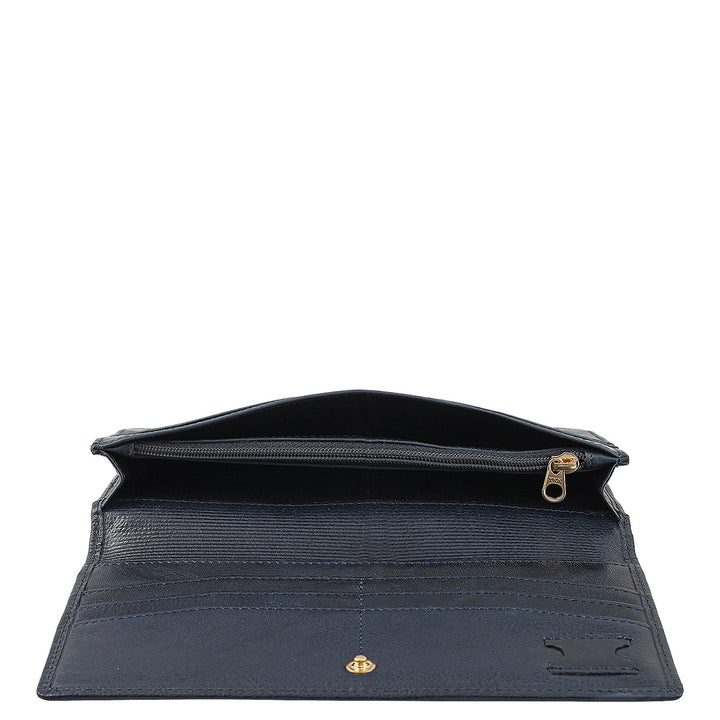 Navy Bifold Leather Mens Wallet