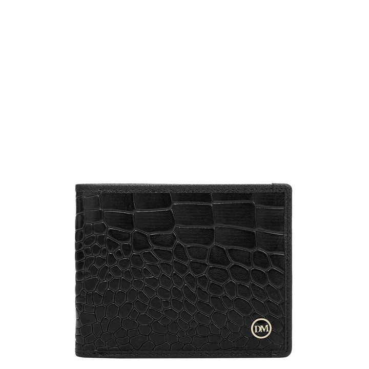 Black Bifold Leather Mens Wallet