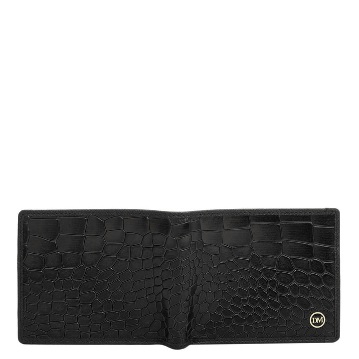 Black Bifold Leather Mens Wallet