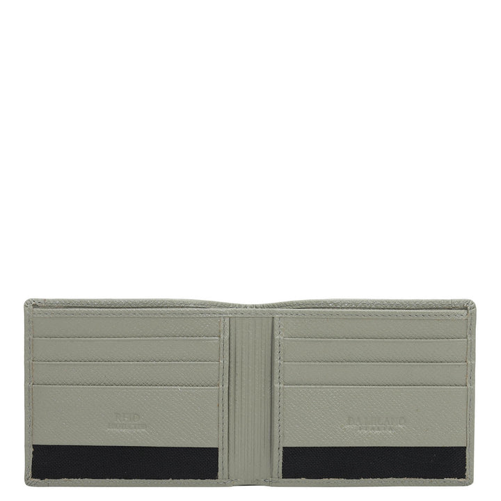 Stone Grey Bifold Leather Mens Wallet
