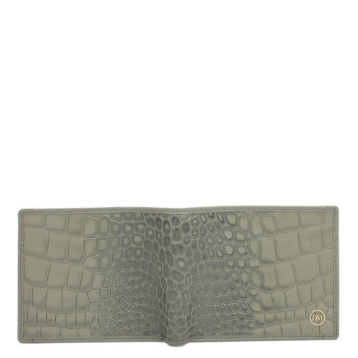 Stone Grey Bifold Leather Mens Wallet