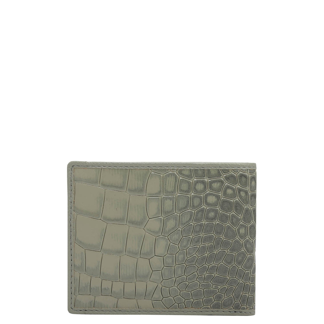 Stone Grey Bifold Leather Mens Wallet
