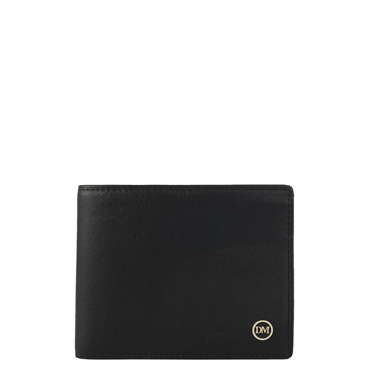 Black Bifold Leather Mens Wallet