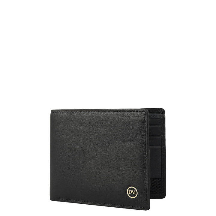 Black Bifold Leather Mens Wallet