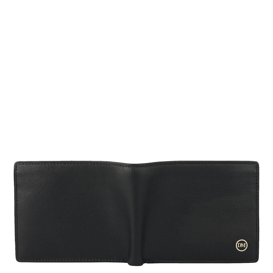 Black Bifold Leather Mens Wallet