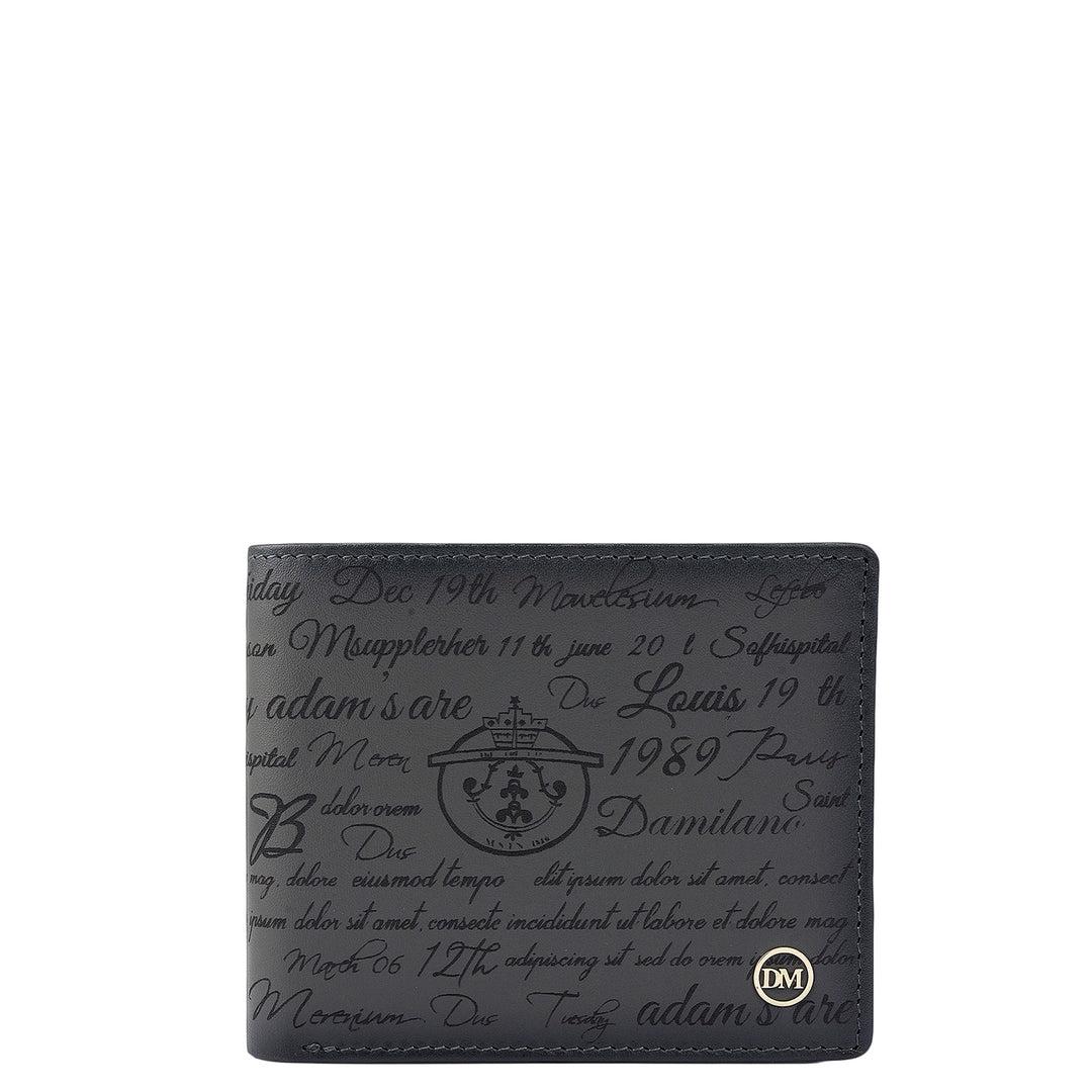 Grey Bifold Leather Mens Wallet