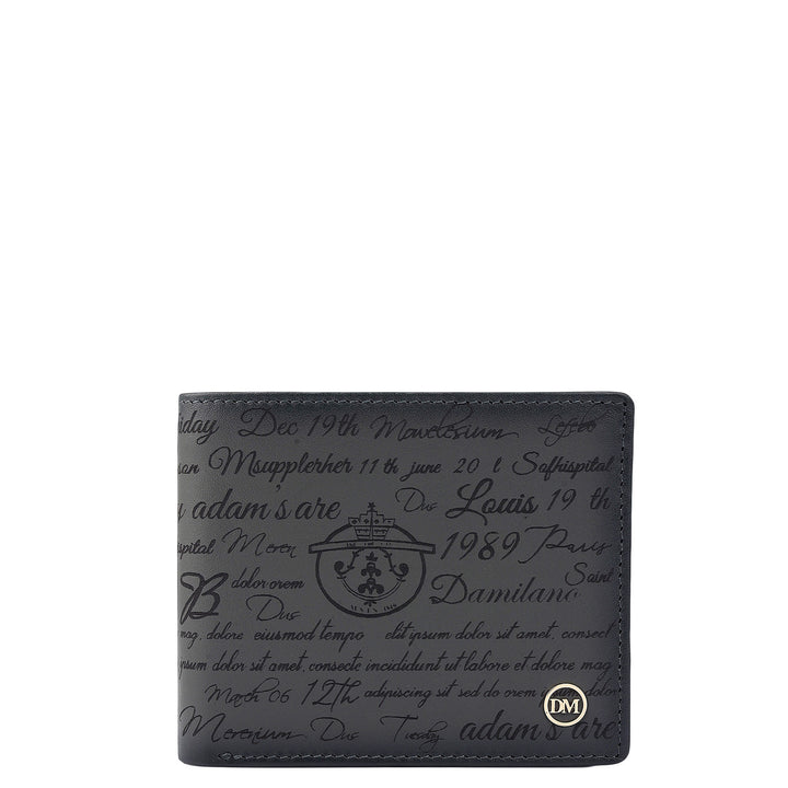 Grey Bifold Leather Mens Wallet