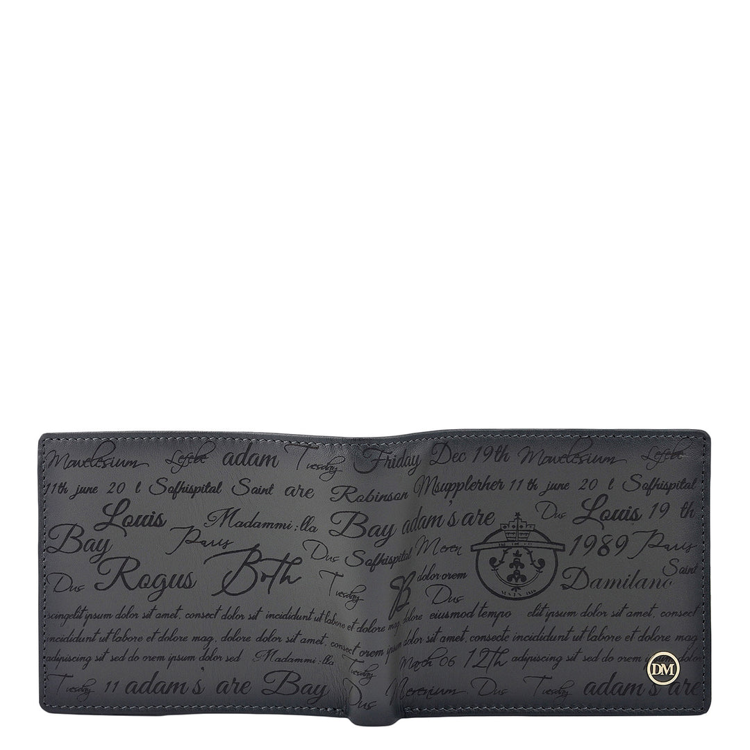 Grey Bifold Leather Mens Wallet