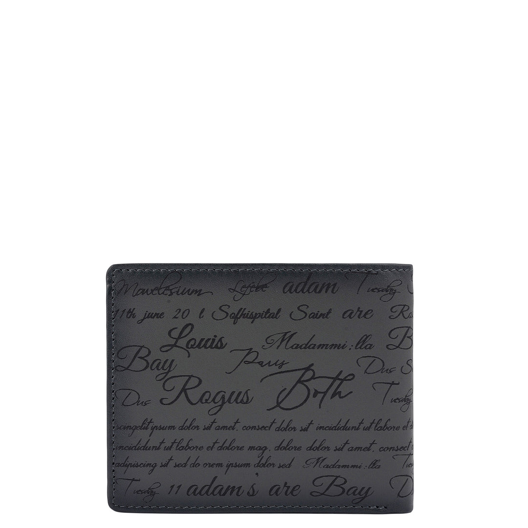 Grey Bifold Leather Mens Wallet