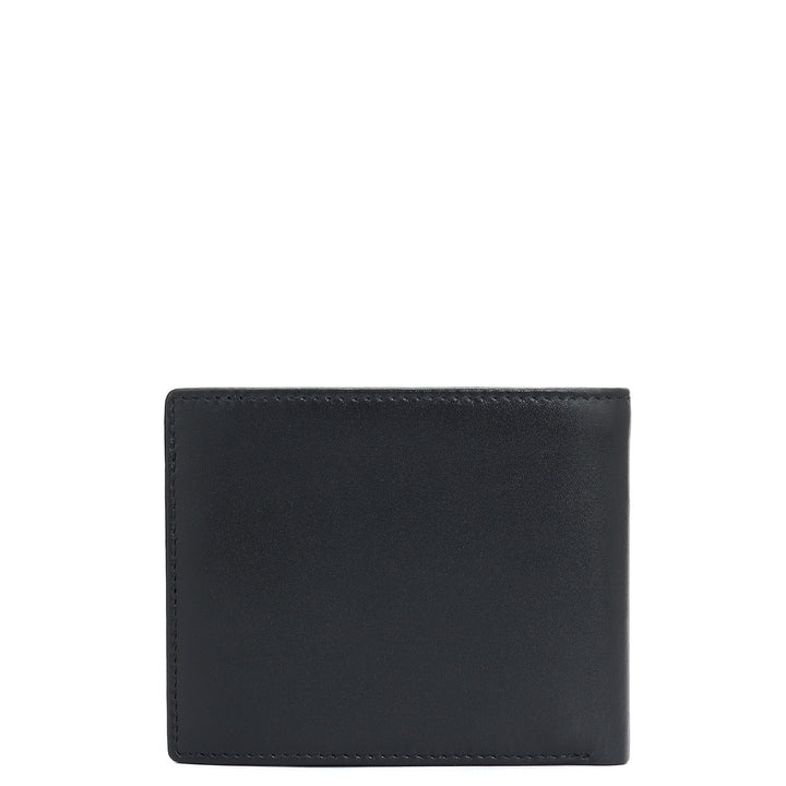 Black Bifold Leather Mens Wallet