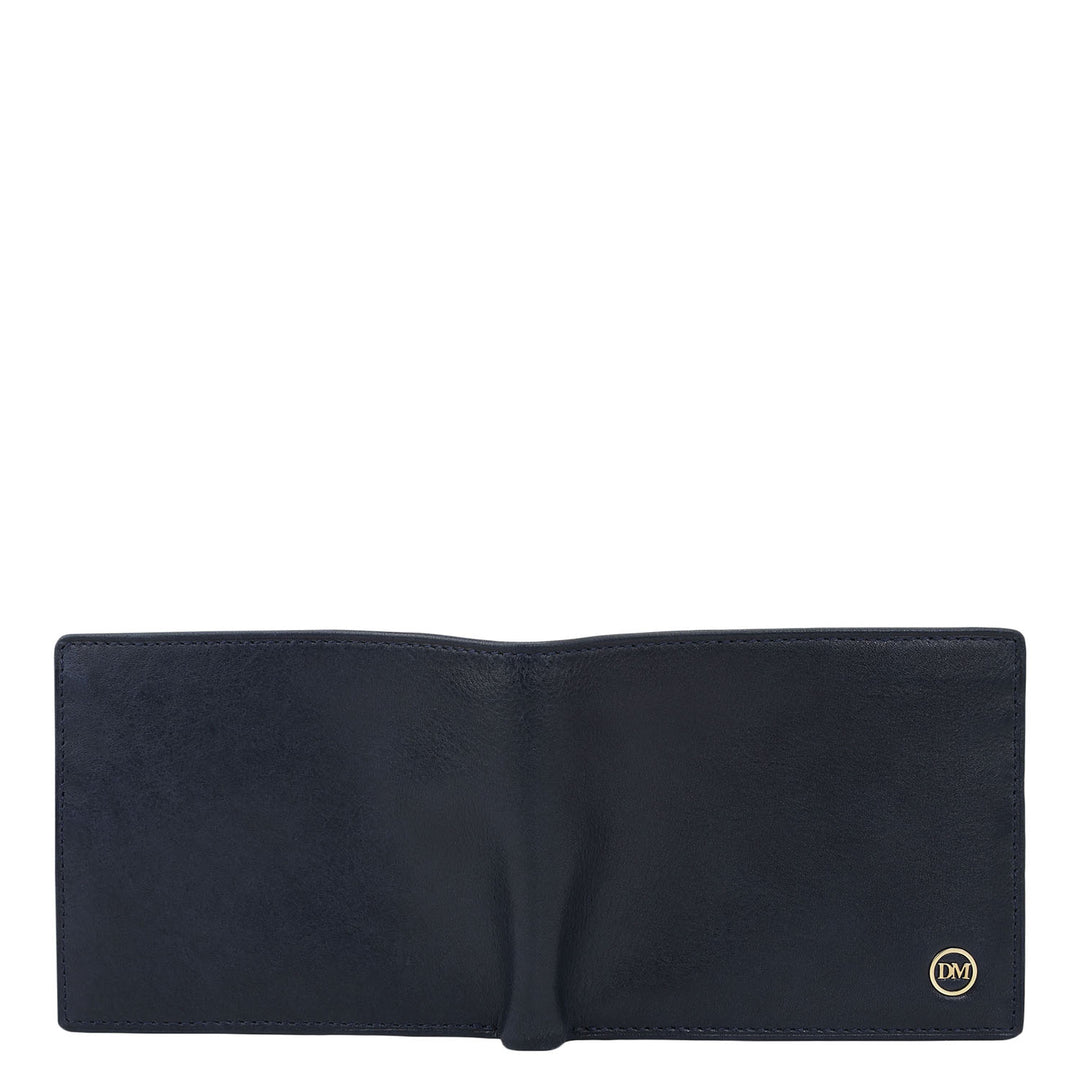 Navy Bifold Leather Mens Wallet